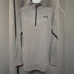 Under Armour Black and Gray Quarter-Zip Top